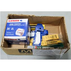 BOX OF ASSORTED SAWZALL BLADES AND BITS