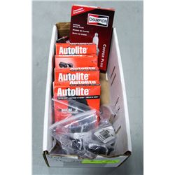 BOX OF ASSORTED SPARK PLUGS