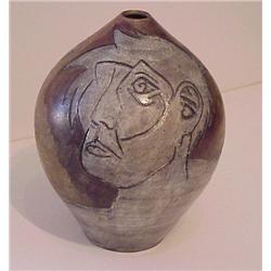 Decorative ceramic by Seeman DOUBLE FACE, Raku fir