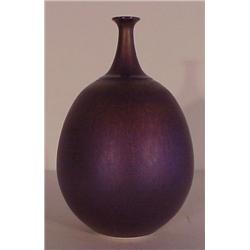 Art glass by Hideaki Miyamura PURPLE AND GOLD VASE