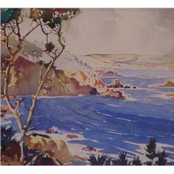 R. F. Ross (20th Century) American COAST LINE, wat