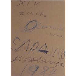 Cy Twombly (b. 1928) American JEUX OLYMPIQUES DE S