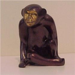 Loet Vanderveen (20th Century) bronze MONKEY, pati