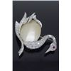 Image 3 : 14KT White Gold Pearl and Diamond Brooch
