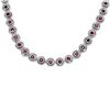 Image 2 : 14KT White Gold 3.97ctw Ruby and Diamond Necklace