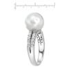 Image 2 : 14KT White Gold 10.23ct Pearl and Diamond Ring