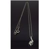 Image 2 : 14KT White Gold 0.25ct Diamond Pendant with Chain