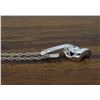 Image 3 : 14KT White Gold 0.25ct Diamond Pendant with Chain