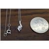 Image 4 : 14KT White Gold 0.25ct Diamond Pendant with Chain