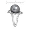 Image 2 : 14KT White Gold 15.88ct Tahitian Pearl and Diamond Ring