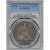 Image 1 : 1872 $1 Seated Dollar Coin PCGS F15