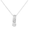 Image 1 : 14KT White Gold 0.50ctw Diamond Pendant with Chain