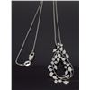 Image 3 : 14KT White Gold 0.35ctw Diamond Pendant with Chain