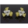 Image 1 : 18KT Yellow and White Gold 1.50Ctw Diamond Earrings