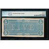 Image 2 : 1864 $5 Confederate States of America Note PCGS 58EPQ