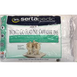 SERTAPEDIC PILLOW 'WON'T GO FLAT'