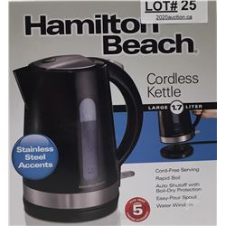 HAMILTON BEACH CORDLESS KETTLE