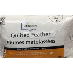 MAINSTAYS QUILTED FEATHER PILLOW