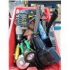 Image 1 : Red Toolbox full of Assorted Tools