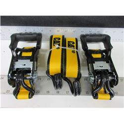 Set of 2 CAT Ratchet Straps 1 1/2 x 16ft 3000lb break strength