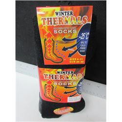 3 New Pairs of WinterThermal Socks / -25 / fits shoe size 7 - 13