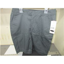 New Ladies Bermuda Shorts size 6 / sits at waist straight leg / grey