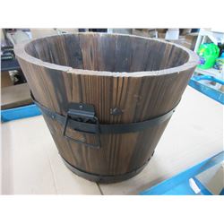 Wood Plant Pot 12 high x  14 1/2across at top