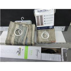 New Curtains & 1 New Rod /  50 x 63" long