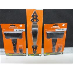 New set of Gate Hardware / 2 Hinges and Handle