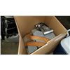 Image 2 : BOX OF ELECTRICAL BOXES AND TOOL BELT