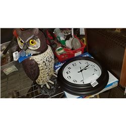 SCALE CLOCK AND GARDEN OWL