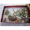 Image 2 : TRAY OF STERLING AND HOOP EARRINGS AND TRAY OF VINTAGE BUTTERFLY JEWELRY