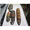 Image 1 : 4 CARVED MASKS