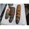 Image 2 : 4 CARVED MASKS