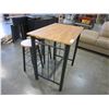 Image 2 : METAL BASE TABLE AND 2 STOOLS
