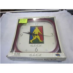 BABE RUTH WALL CLOCK IN ORIGINAL BOX