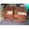 Image 2 : PAIR OF 2 DRAWER MAHOGANY NIGHTSTANDS