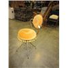 Image 2 : MID CENTURY GOLD FABRIC VANITY CHAIR