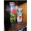 Image 2 : 2 GLASS JARS FLEUR DE LOTUS AND FLOWER
