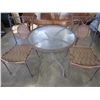 Image 3 : WICKER AND METAL GLASSTOP BISTRO SET
