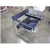 Image 2 : CHROME AND BLACK LEATHER WAZULEE SLING CHAIR