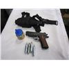 Image 1 : CROSSMAN 1911BB BB GUN LEG HOLSTER AND 2400BBS AND 4 CO2 CARTRIDGES