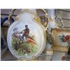 Image 3 : 2 ANTIQUE VASES WITH PHEASANTS AND 2 SMALL MADE IN SLOVAKIA VASES