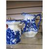 Image 2 : THREE FLOW BLUE ENGLISH PITCHERS
