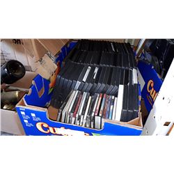 LARGE TRAY OF DVDS AND CDS