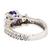 Image 3 : 2.31 ctw Tanzanite And Diamond Ring - 14KT White Gold
