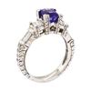 Image 4 : 2.31 ctw Tanzanite And Diamond Ring - 14KT White Gold
