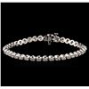 14KT White Gold 3.35 ctw Diamond Tennis Bracelet