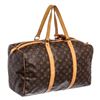 Image 2 : Louis Vuitton Monogram Canvas Leather Sac Souple 55 cm Duffle Bag