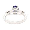 Image 3 : 1.59 ctw Sapphire and Diamond Ring - 18KT White Gold
